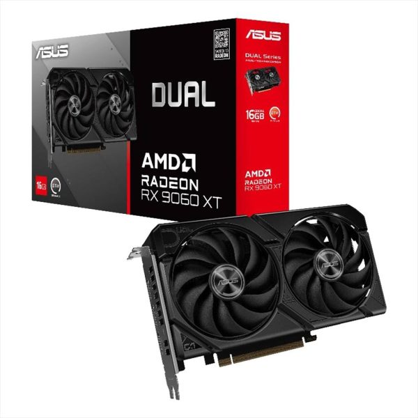 VGA ASUS DUAL RX 9060 XT 16GB GDDR6 2xDP, HDMI, Black, 90YV0LG2-M0NA00
