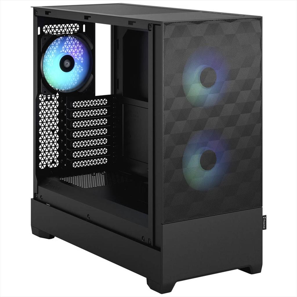 CASE FRACTAL DESIGN ATX Mid-Tower Pop Air RGB Black, 3x120mm Aspect 12 RGB, w/WINDOW, Front Mesh, FD-C-POR1A-06 - Image 4