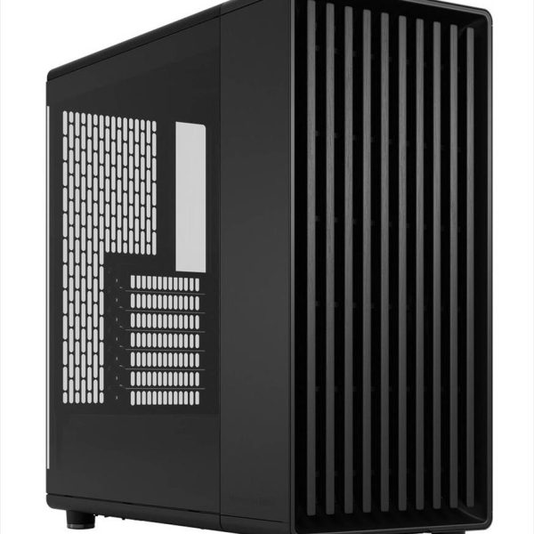 CASE FRACTAL DESIGN ATX Mid-Tower NORTH MOMENTUM EDITION, 3x120mm Momentum 4-pin PWM fans, w/WINDOW, Front wood panel, Charcoal Black, FD-C-NOR1C-05