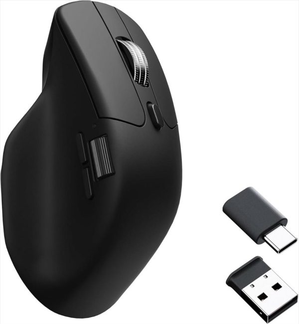 Mouse wireless usb keychron m6 black (premium wheel), w/bluetooth, 30k dpi, 1k polling rate,all silent micro switch, m6s-a1