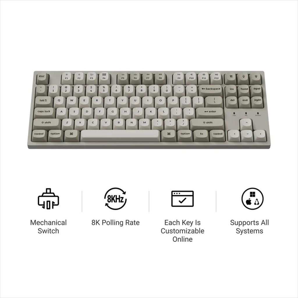 KEYBOARD MECHANICAL KEYCHRON C1 Pro 8K QMK/VIA TKL RGB HS Keychron Super Banana switch, C1PX-M4 - Image 2