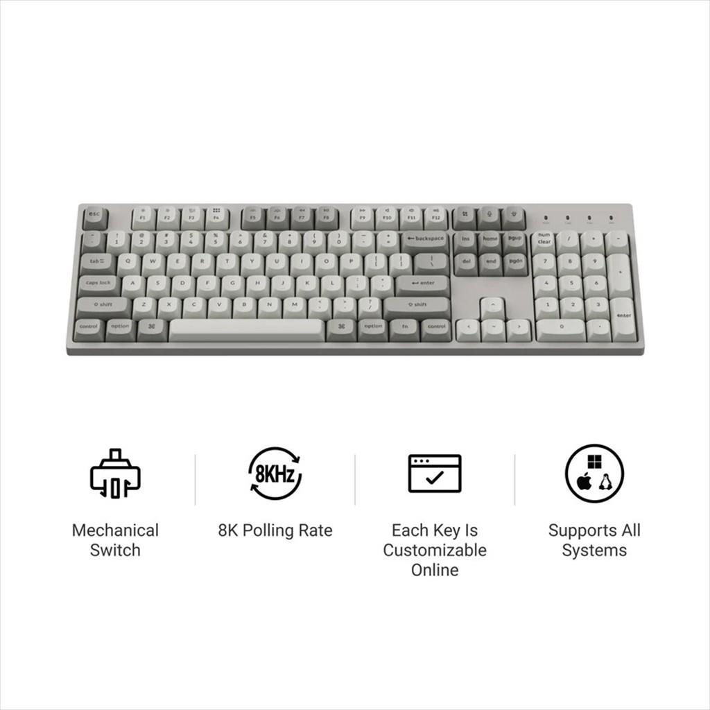 KEYBOARD MECHANICAL KEYCHRON C2 Pro 8K QMK RGB, Full Size, Super Red switch, C2PX-M1 - Image 4