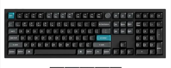 KEYBOARD MECHANICAL KEYCHRON Q6 ULTRA 8K RGB FULL SIZE Metal body, HS Keychron Silk POM Red Switch Multi-Device (2.4Ghz & BT), Black, w/knob,Q6U-M1