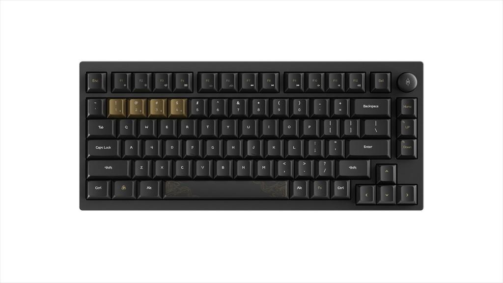 KEYBOARD MECHANICAL KEYCHRON BLACK MYTH WUKONG DELUXE EDITION 75% , Metal Body, HS, RGB, 2.4 GHz & BT, Pre-lubed TTC Golden Pink switch, w/knob, WKD-21 - Image 4