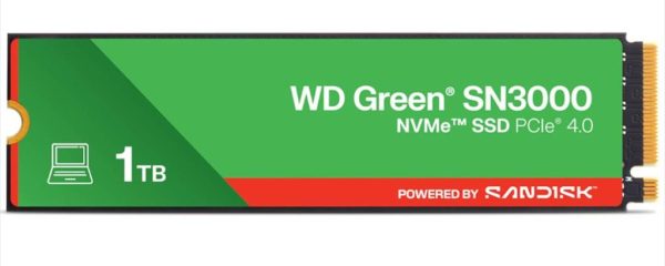 SSD M.2 1TB WD Green SN3000 NVMe Gen4 5000MB/s WDS100T4G0E