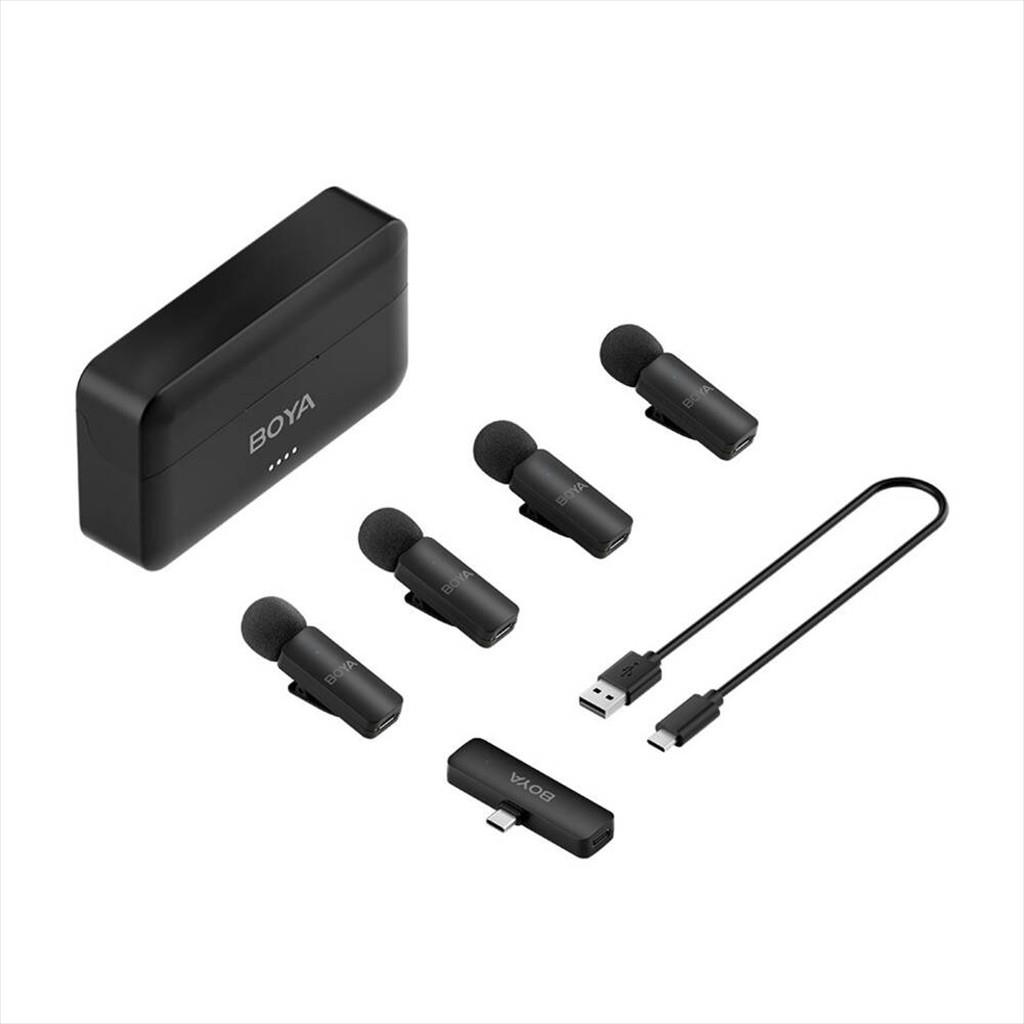 MICROPHONE WIRELESS SYSTEM BOYA BY-V4U, 2xMIC, USB-C Receiver, Black, BY-V4U - Image 2