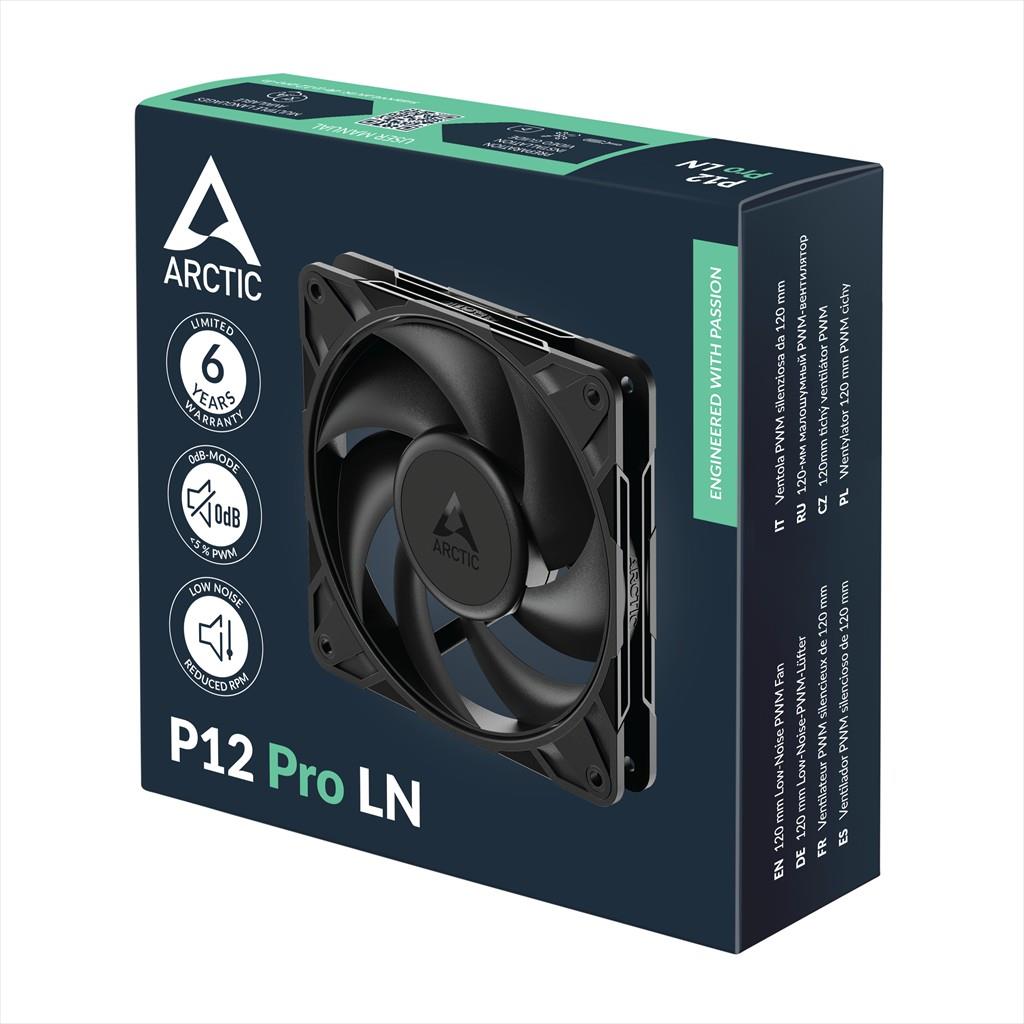COOLERS CASE FAN 120mm ARCTIC P12 Pro LN, Low-Noise PWM, 2000 RPM Max, BLACK, ACFAN00348A - Image 2