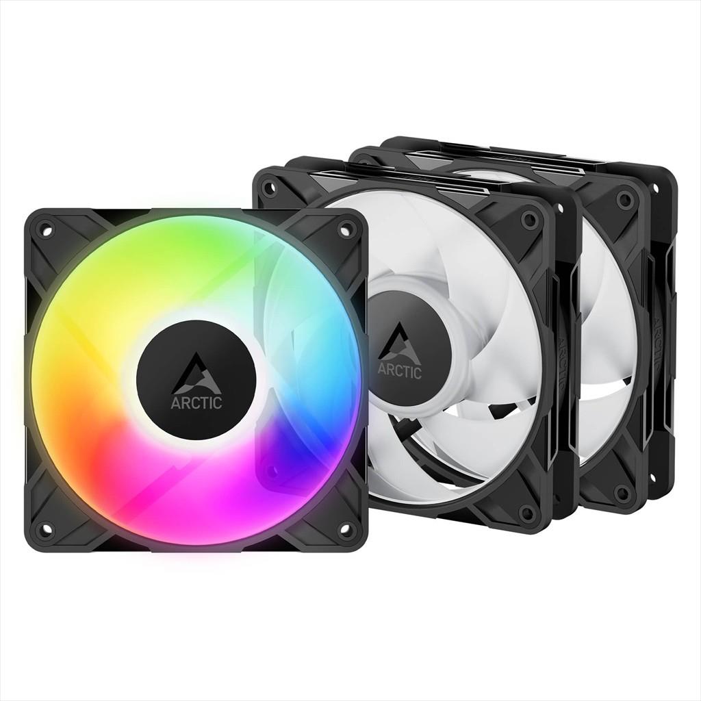 COOLERS CASE FAN 120mm ARCTIC P12 Pro LN A-RGB Pack of x3 (3x120mm) PWM-PST 450-2000 RPM, BLACK ACFAN00347A