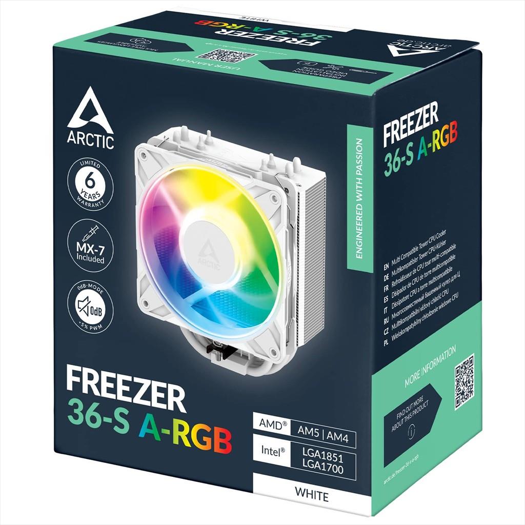 COOLERS CPU ARCTIC Freezer 36-S (SINGLE FAN) A-RGB WHITE Intel LGA1700, LGA1851/AMD AM5, AM4, ACFRE00199A - Image 2