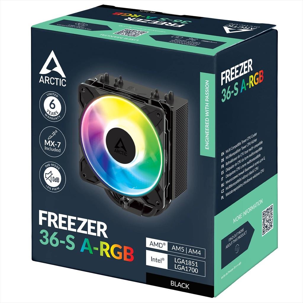 COOLERS CPU ARCTIC Freezer 36-S (SINGLE FAN) A-RGB BLACK Intel LGA1700, LGA1851/AMD AM5, AM4, ACFRE00198A - Image 2