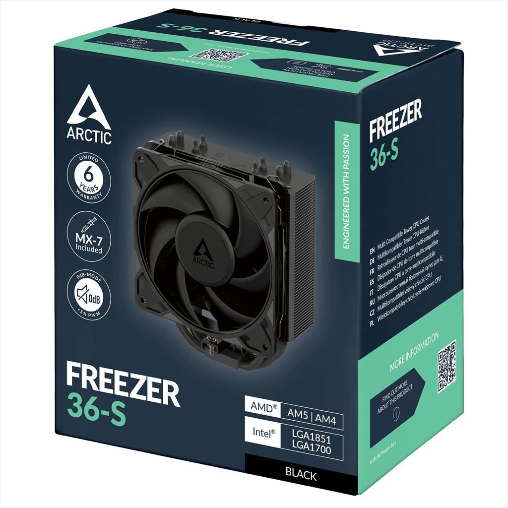 COOLERS CPU ARCTIC Freezer 36-S (SINGLE FAN) BLACK Intel LGA1700, LGA1851/AMD AM5, AM4, ACFRE00196A - Image 2