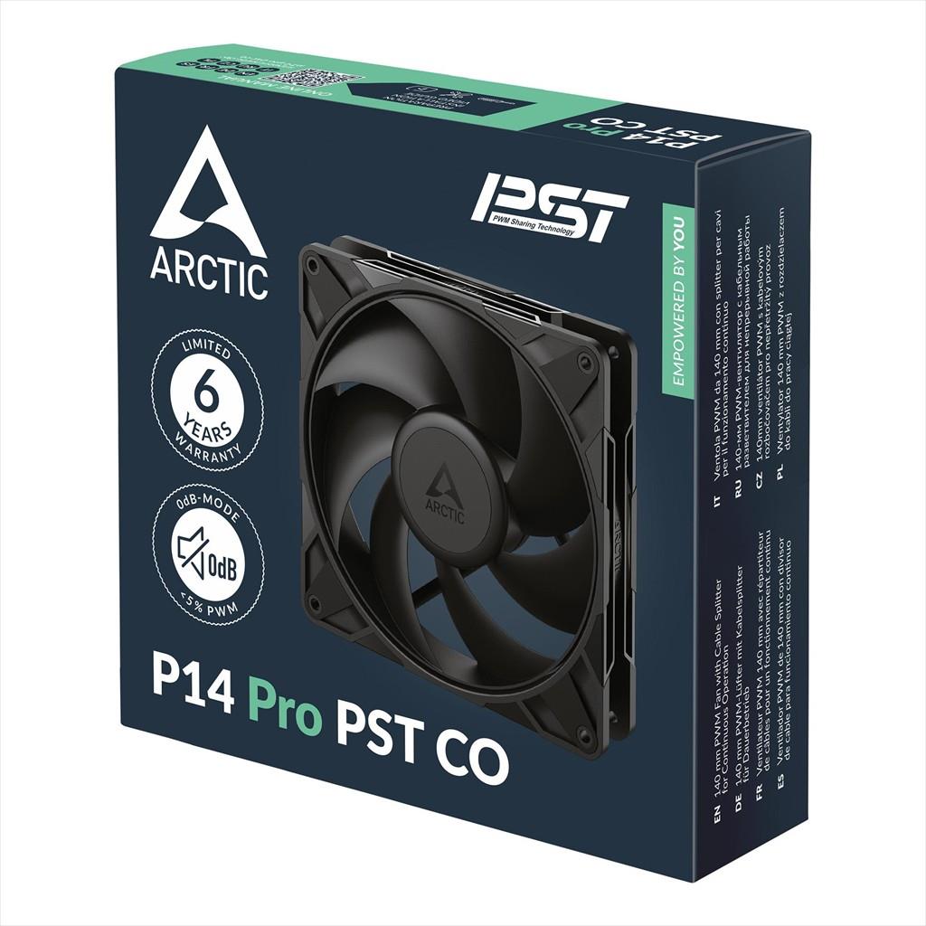 COOLERS CASE FAN 140mm ARCTIC P14 PRO PWM PST CO 400-2500 RPM 4-pin, BLACK, ACFAN00316A - Image 2