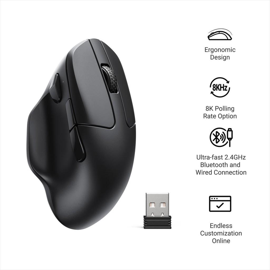 MOUSE WIRELESS USB KEYCHRON M7, w/bluetooth, 30000 DPI, 8000Hz, Black, M7-A23 - Image 4