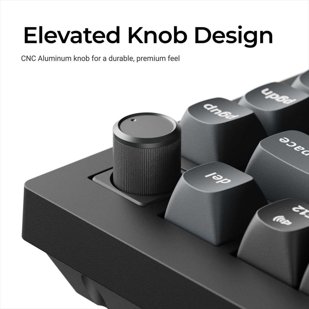 KEYBOARD WIRELESS MECHANICAL KEYCHRON V1 ULTRA 8K Polling Rate 75%, HS, RGB, Keychron Silk POM RED switch, OSA PBT, Black, w/knob, V1U-D1 - Image 4