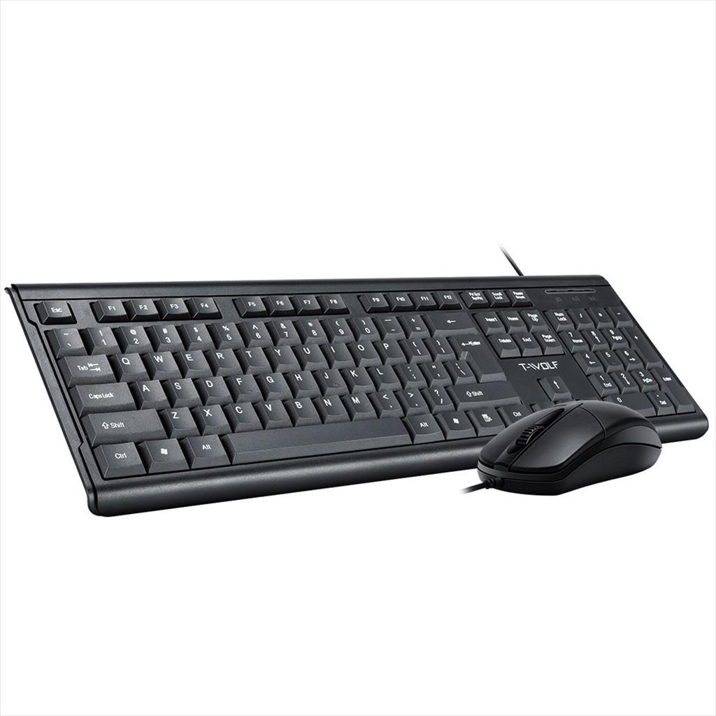 COMBO KEYBOARD AND MOUSE WIRED EXTRALINK TF500, Black,