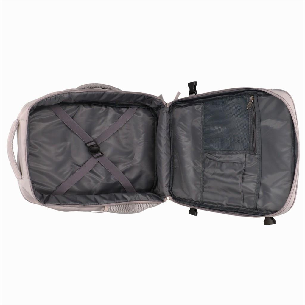 BACKPACK EXTRALINK BLACK FOREST CABIN TRAVEL BACKPACK 45X20X30CM - KM03 2XCOSMETIC BAG, GREY - Image 3