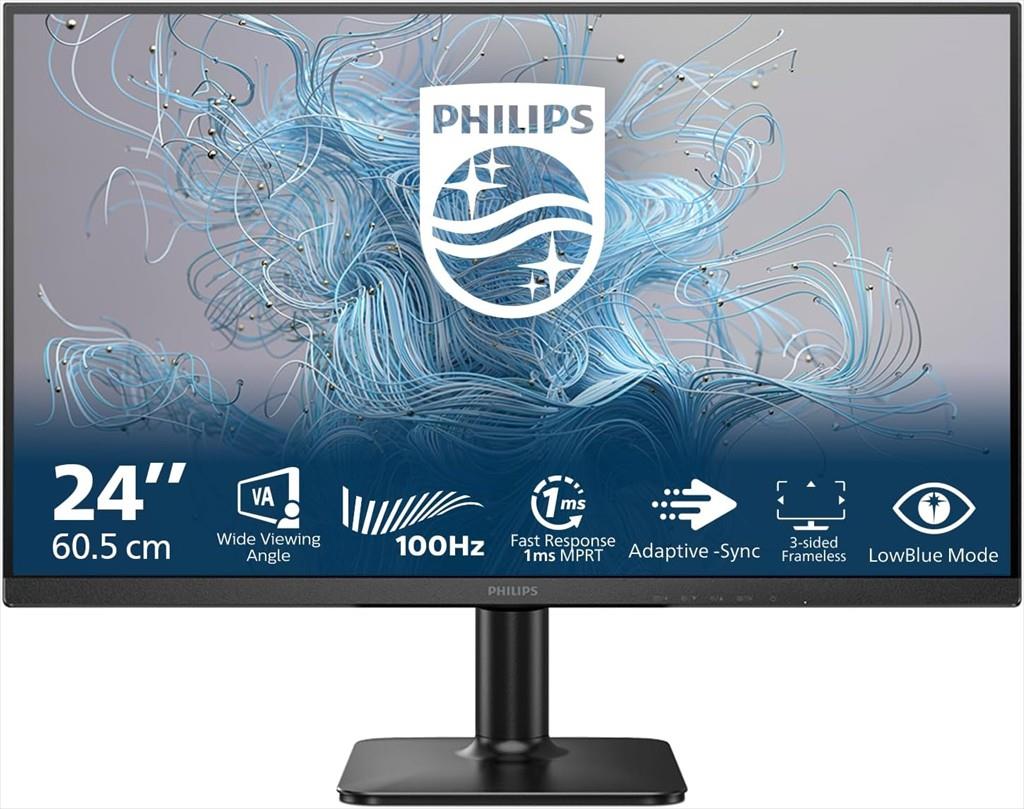 MONITOR 24" PHILIPS 24E2N1100LB/00 IPS, FHD, 1ms, VGA,  HDMI, 100hz, Tilt, black - Image 4