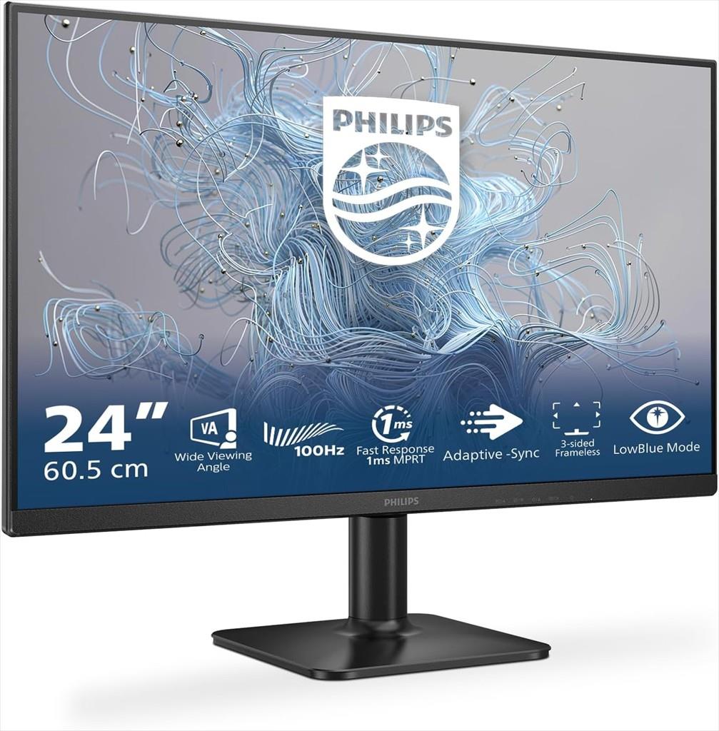 MONITOR 24" PHILIPS 24E2N1100LB/00 IPS, FHD, 1ms, VGA,  HDMI, 100hz, Tilt, black - Image 5