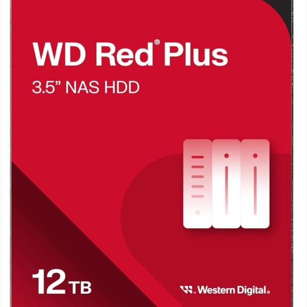 HDD 3,5" 12TB WD RED Plus NAS 7200RPM 512MB 24x7 SATAIII WD120EFGX