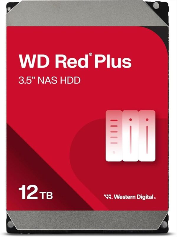 Hdd 3,5" 12tb wd red plus nas 7200rpm 512mb 24x7 sataiii wd120efgx