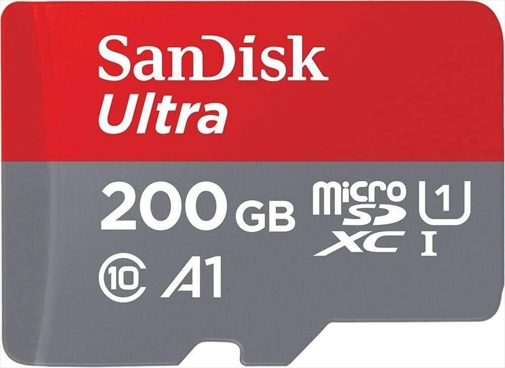 MEMORY CARD SANDISK MICRO-SDXC UHS-I 200GB ULTRA A1C10 w/adapter 100mb/s SDSQUAR-200G-GN6MA - Image 2