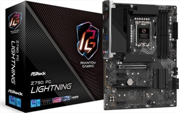 Mb 1700 z790 phantom gaming lightning asrock, 4xddr5 7200mhz(oc), pciex16 5.0, pciex4 4.0, 3xpciex 3.0 x1, 4xm.2, 4xsataiii, hdmi, edp, 2.5g lan, 90-mxbka0-a0uayz
