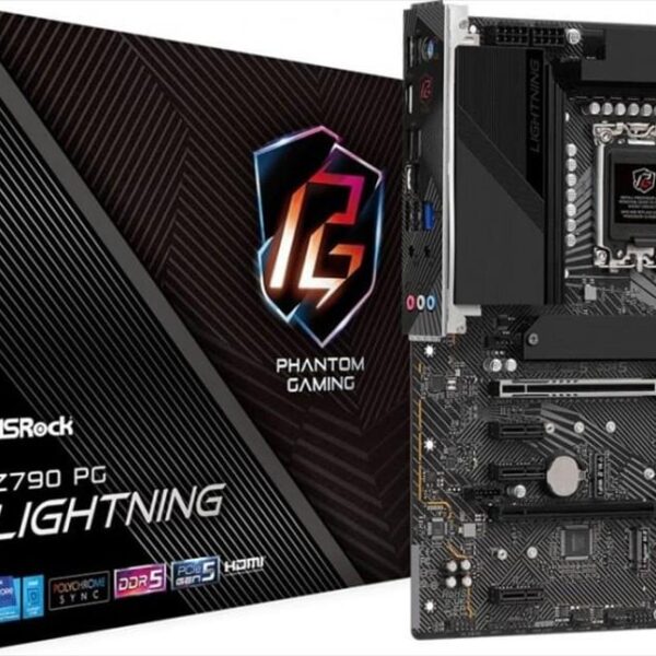 MB 1700 Z790 PHANTOM GAMING LIGHTNING ASROCK, 4xDDR5 7200MHz(OC), PCIex16 5.0, PCIex4 4.0, 3xPCIex 3.0 x1, 4xM.2, 4xSATAIII, HDMI, eDP, 2.5G LAN, 90-MXBKA0-A0UAYZ