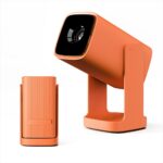 PROJECTOR WANBO CUBE 1  w/GIMBAL Android TV 11, 350Ansi, 200:1 720p,  HDMI, USB 2.0, AUX, WIFI,BT w/speakers, Canyon Orange, WPF14