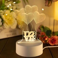 GAME FIGURINE LOVE HEART 3D EXTRALINK NIGHT LAMP