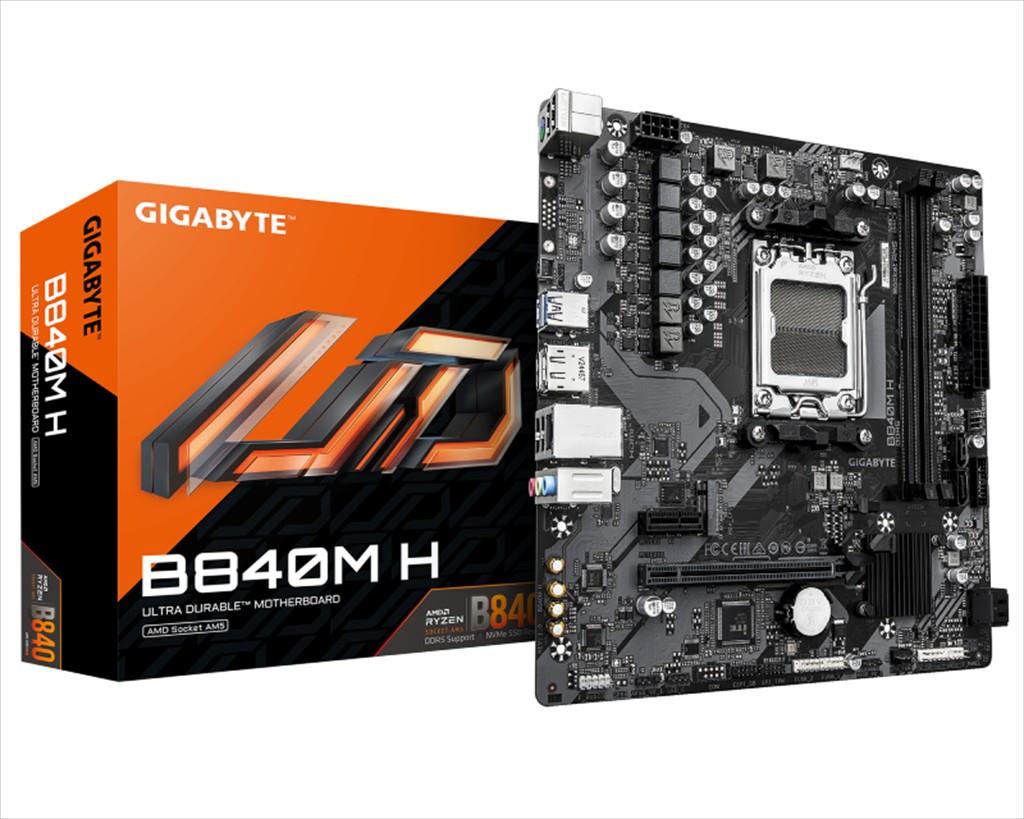 MB AM5 B840M H GIGABYTE 2xDDR5 7200Mhz (O.C), HDMI, DP, 1x PCI-Ex16 4.0,1x PCI-Ex1 3.0, 1xM.2,4xSATAIII