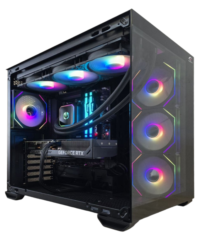 Insomnia Shadow Glass 4: B650M, Ryzen 7 7800X3D, 32GB DDR5-6000, RTX5070 32GB, 1TB NVMe, 850W - Image 2