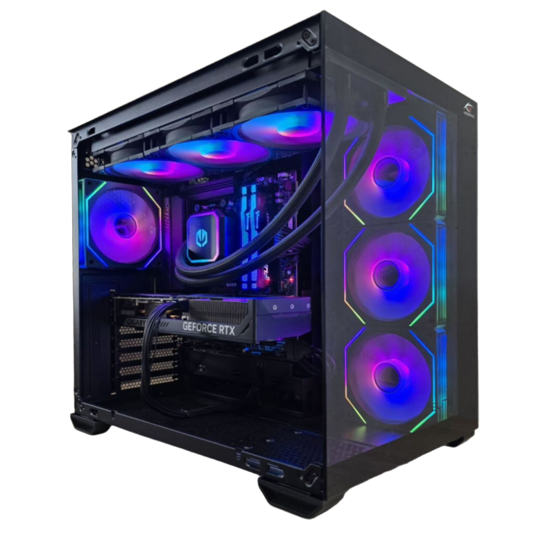 Insomnia Shadow Glass 4: B650M, Ryzen 7 7800X3D, 32GB DDR5-6000, RTX5070 32GB, 1TB NVMe, 850W