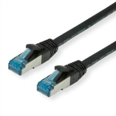 CABLES NET PATCH S/FTP CAT6A 0.5m black (PiMF) PoE BC Secomp, 21.99.1960-100