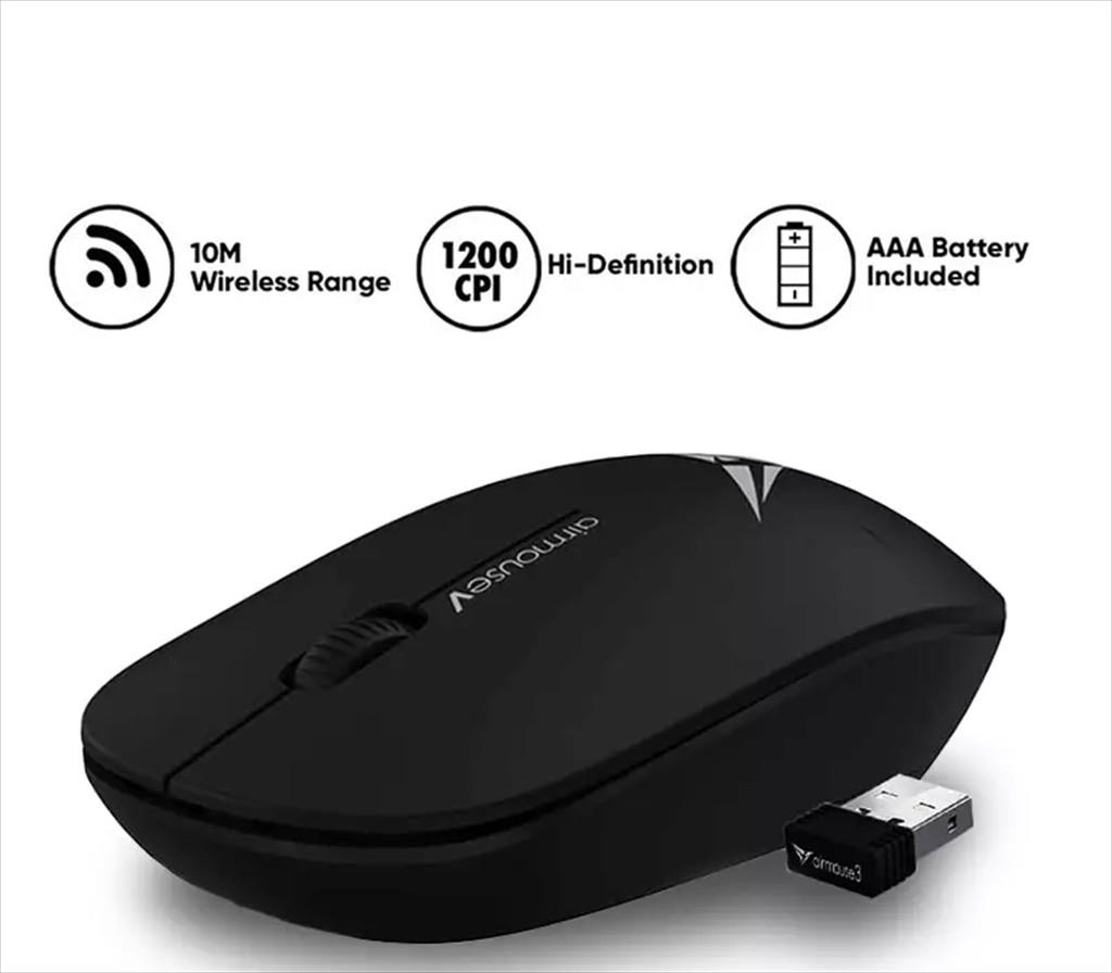MOUSE WIRELESS ALCATROZ AIRMOUSE V, 2xAAA Battery included, Black - Image 2