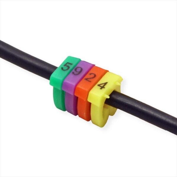 CABLES Marker Set for Patchcords, 10x10, 4-5.5mm multicolor