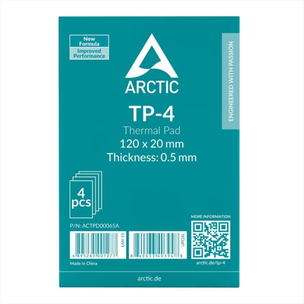 PAD THERMAL ARCTIC TP-4, 120 x 20 x 0.5 mm (pack of x4), ACTPD00065A