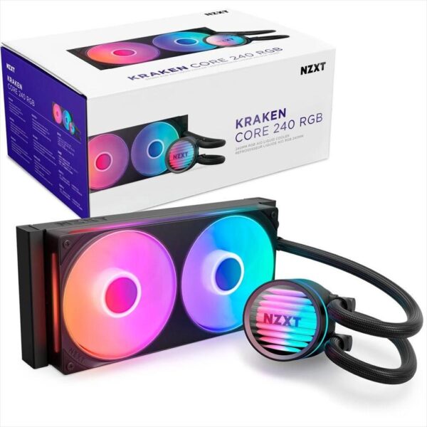 COOLERS CPU AIO NZXT Kraken Core 240 RGB, F240 RGB Core Fan, RGB LED Pump, Black, RL-KR24C-B1