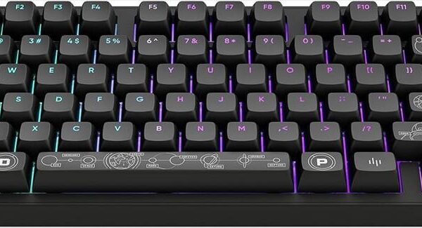 KEYBOARD MECHANICAL DARK PROJECT ALU81A TERRA NOVA V2 Black RGB linear mechanical switches G3ms Moonstone- Pre-lubed, wireless (2,4g),+4 switch ANSI layout, DPKB_NOVA_81_ANSI_BLACK_R2