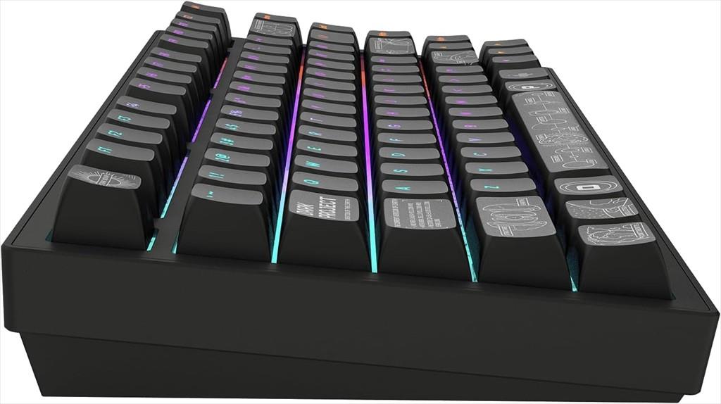 KEYBOARD MECHANICAL DARK PROJECT ALU81A TERRA NOVA V2 Black RGB linear mechanical switches G3ms Moonstone- Pre-lubed, wireless (2,4g),+4 switch ANSI layout, DPKB_NOVA_81_ANSI_BLACK_R2 - Image 4