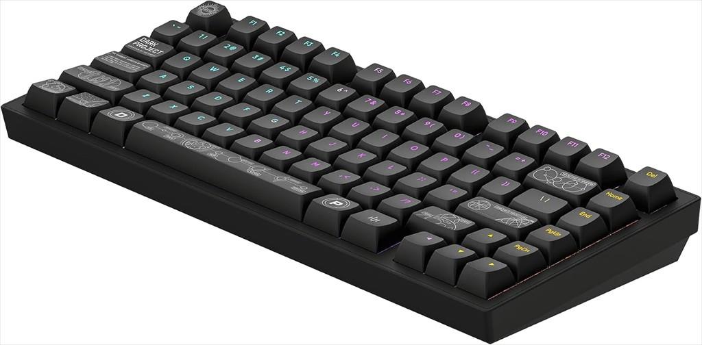 KEYBOARD MECHANICAL DARK PROJECT ALU81A TERRA NOVA V2 Black RGB linear mechanical switches G3ms Moonstone- Pre-lubed, wireless (2,4g),+4 switch ANSI layout, DPKB_NOVA_81_ANSI_BLACK_R2 - Image 5