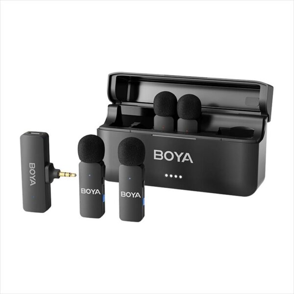 MICROPHONE WIRELESS SYSTEM BOYA BY-V4, 4xMIC, 3.5mm TRS Receiver, Black, BY-V4