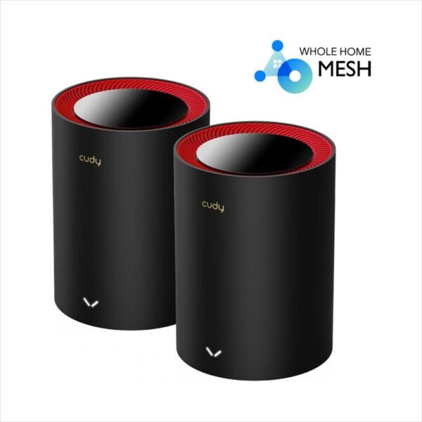 NET ROUTER MESH SYSTEM AX3000 Dual Band, CUDY M3000 (2-Pack), 2.4/5 GHz, 574 - 2402 Mbps, BLACK