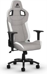 GAMING CHAIR CORSAIR T3 RUSH Fabric 120KG MAX, Grey/White, CF-9010058-WW