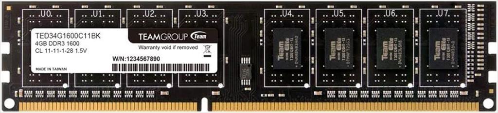 RAM DDR3 4GB 1600MHz CL11 TEAM ELITE TED34G1600C1101