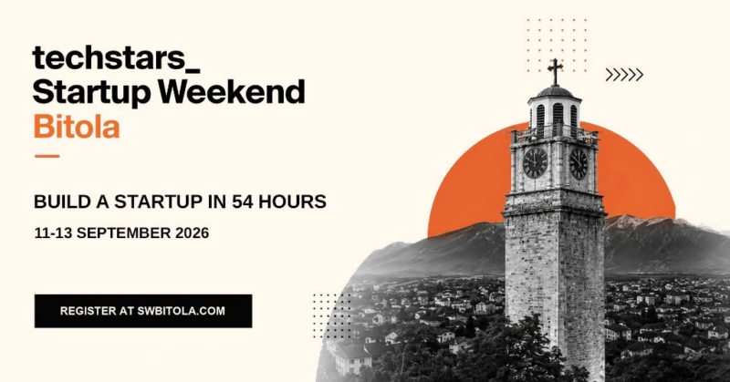 Од 11 до 13 септември 2026 година, во Битола ќе се одржи првото издание на Techstars Startup Weekend.