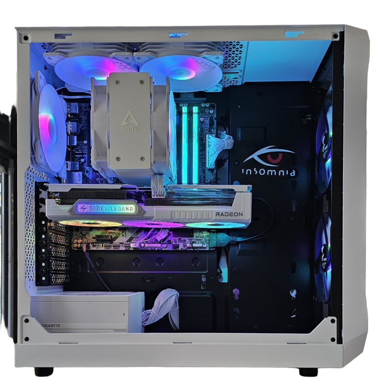Insomnia Arctic Horizon Lite: B650M, Ryzen 5 7500X3D, 32GB DDR5-6000, RX9060XT, 1TB - Image 3