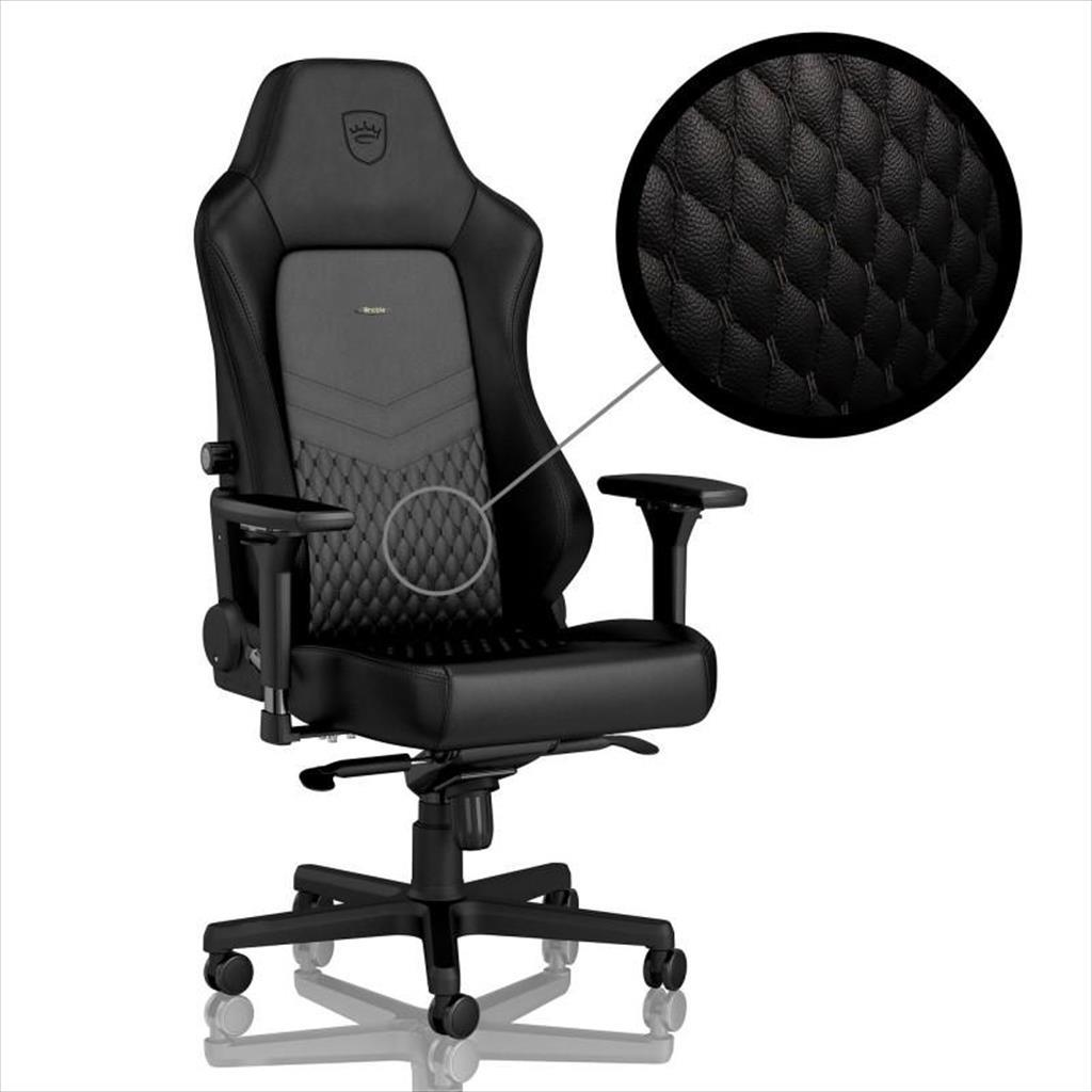 GAMING CHAIR NOBLECHAIRS HERO REAL LEATHER, BLACK - Image 2