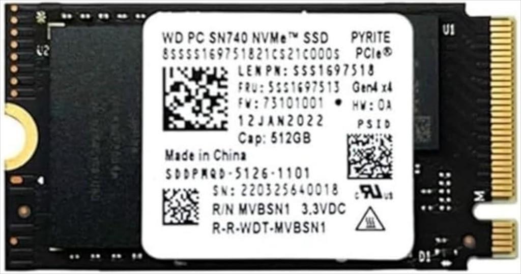 SSD M.2 512GB WD SN740 NVMe Gen4 x4 SDDPMQD-512G-1101 2242