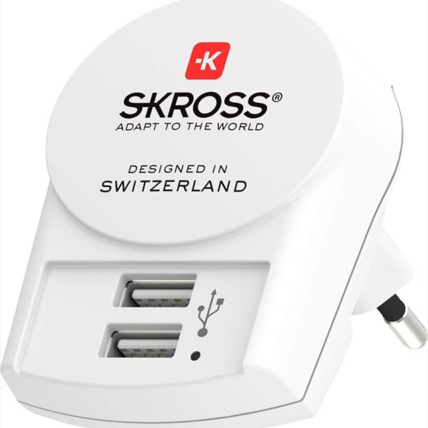 PHONE CHARGER SKROSS EURO, 2x USB-A, 1.302421