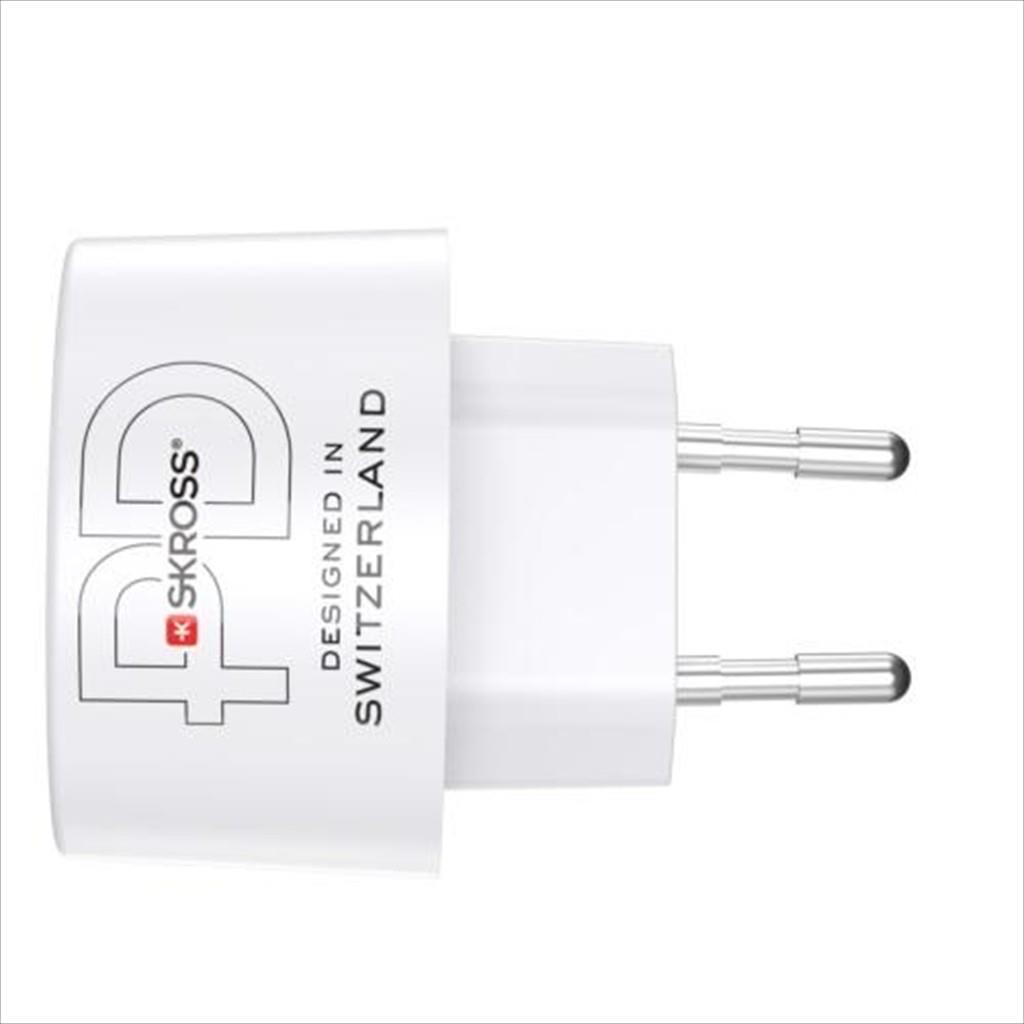 PHONE CHARGER SKROSS AC65PD EURO, 1x USB-A, 1x USB-C port (can charge laptop) type-c cable included - Image 3